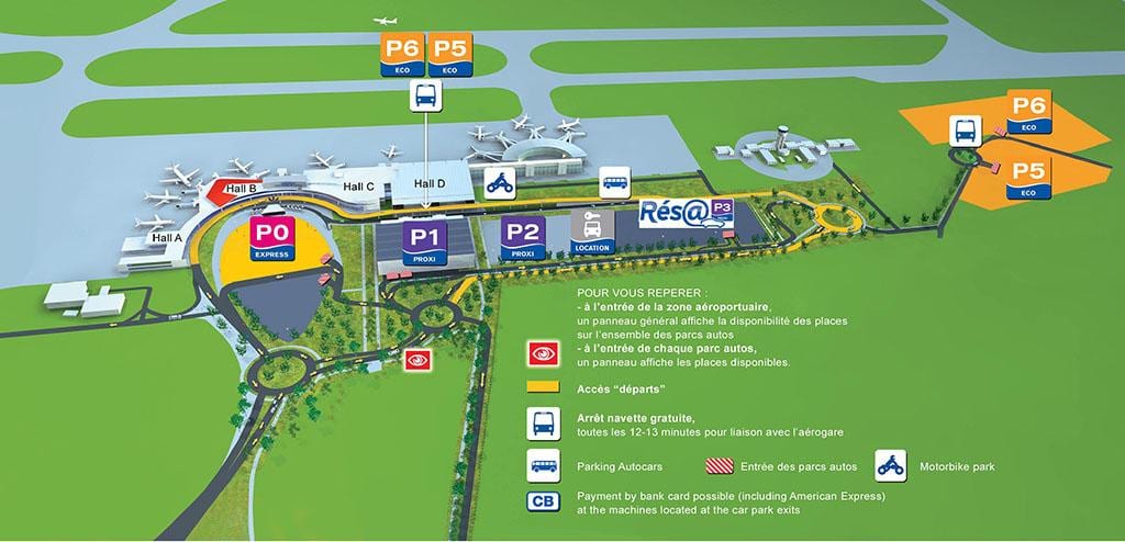 Toulouse airport terminal hartă