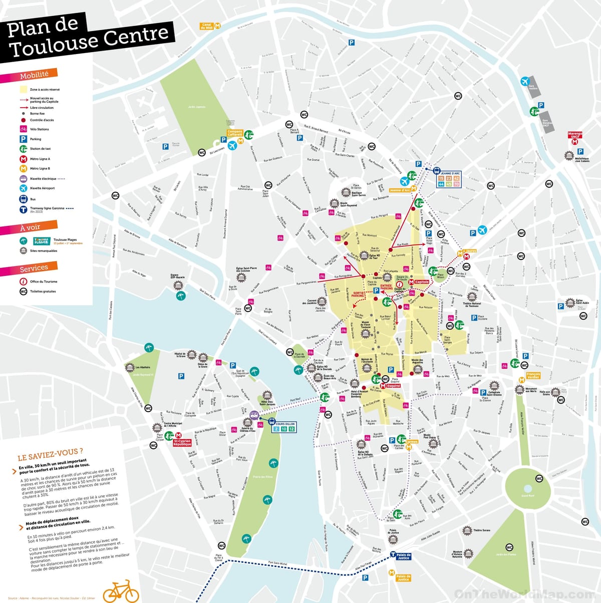 Toulouse centre hartă