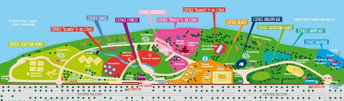 harta Toulouse plaja
