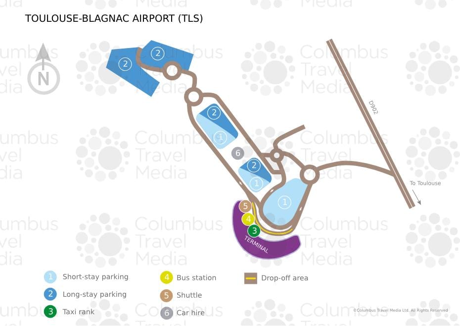 harta Toulouse blagnac aeroport