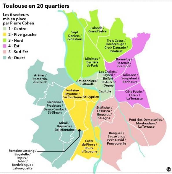 harta Toulouse cartier