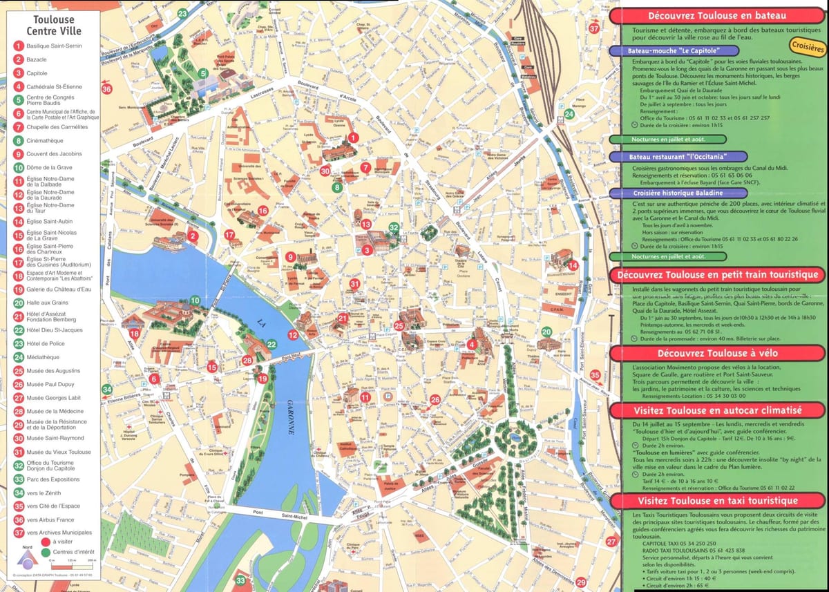 harta orasului Toulouse