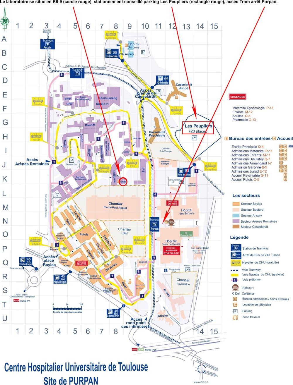 harta Toulouse spital