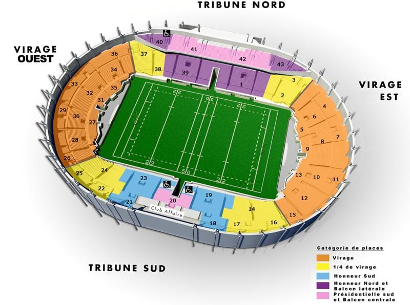 harta Toulouse stadium