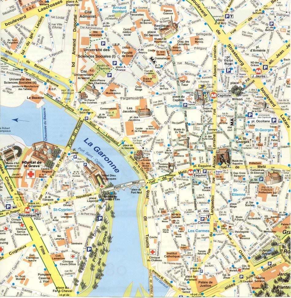 harta Toulouse suburbie
