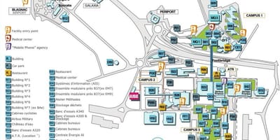 Harta airbus din Toulouse 