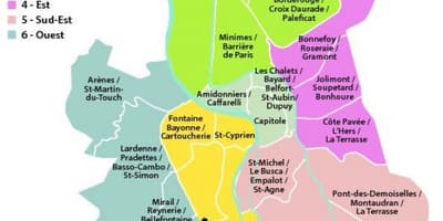 Harta Toulouse arondismentul