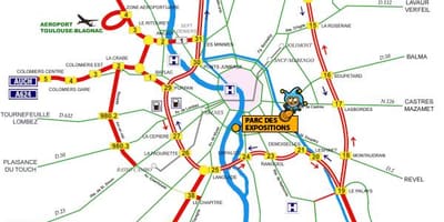 Harta Toulouse autostrada