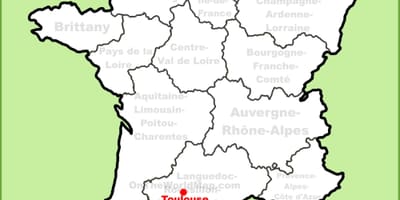 Toulouse pe o hartă