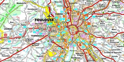 Harta Toulouse drum