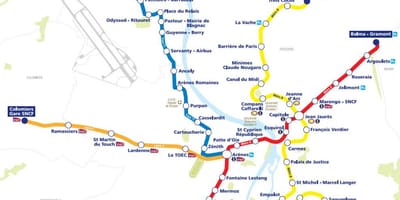 Harta Toulouse tramvai